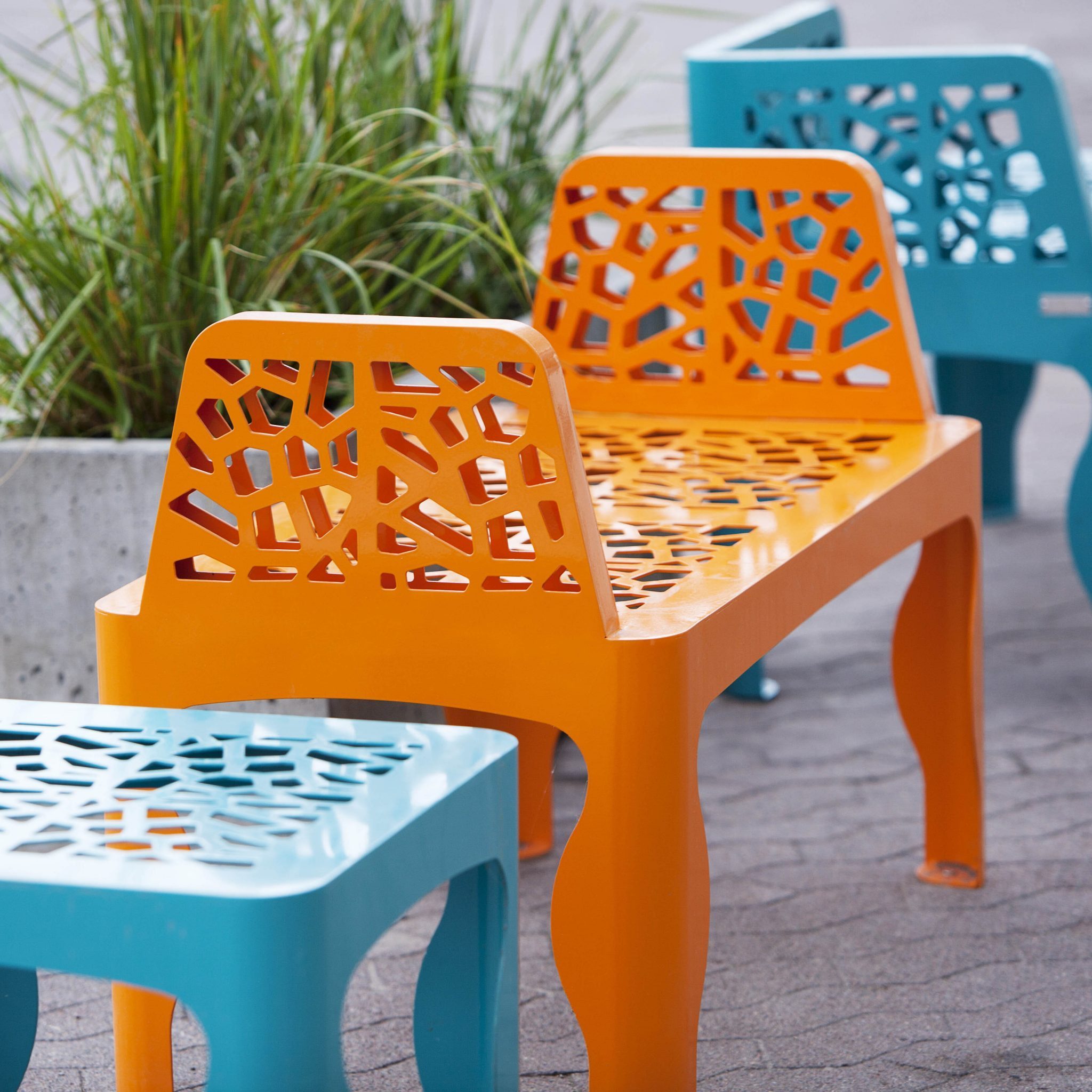 CORAL SEAT 2 metalinis lauko suoliukas1